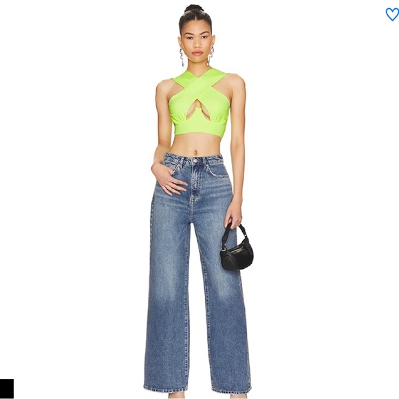 Superdown Kacie Cross Over Top in Highlighter Size: XS - Picture 4 of 8